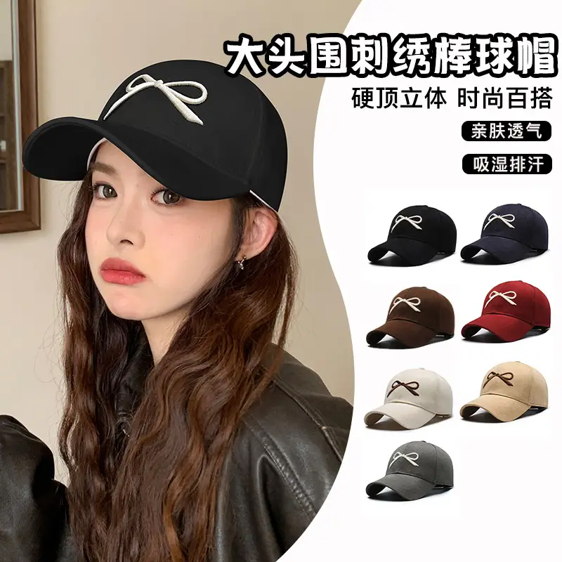 Women's New Big Head Baseball Cap with Wide Brim - Image 7