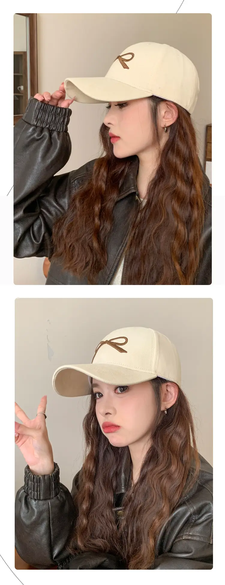 Women's New Big Head Baseball Cap with Wide Brim — feature 4