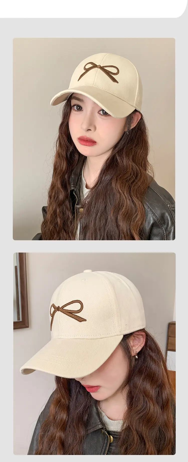 Women's New Big Head Baseball Cap with Wide Brim — feature 8