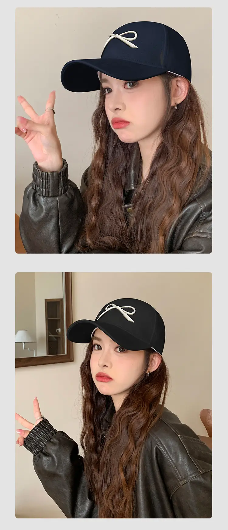 Women's New Big Head Baseball Cap with Wide Brim — feature 9