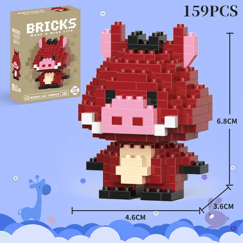 Children's Toys Compatible with Lego Cartoon Doll Puzzle Assembled Building Blocks Model Ornaments Stall Blind Box Gift Wholesale — feature 17
