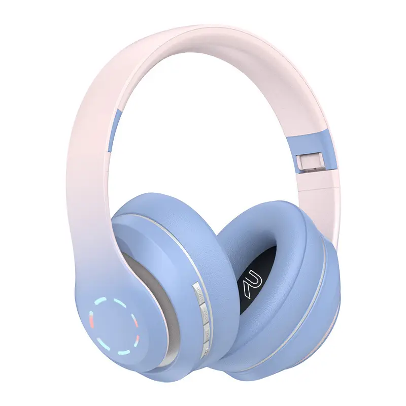Bluetooth Headphones Gradient Color Wireless 3D Bass - Image 2