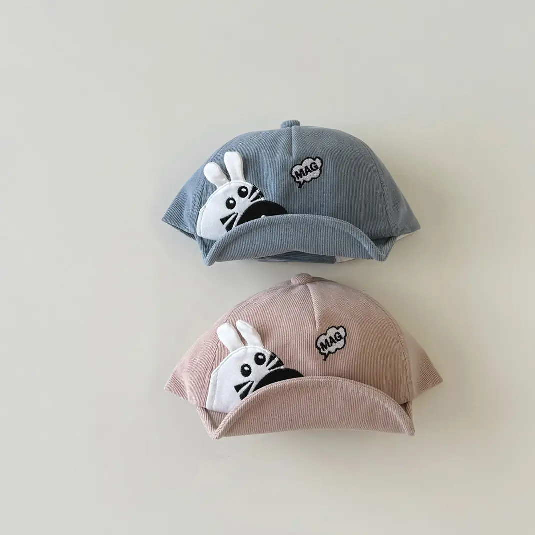 Autumn Cartoon Cap Blue Soft Bristle Base