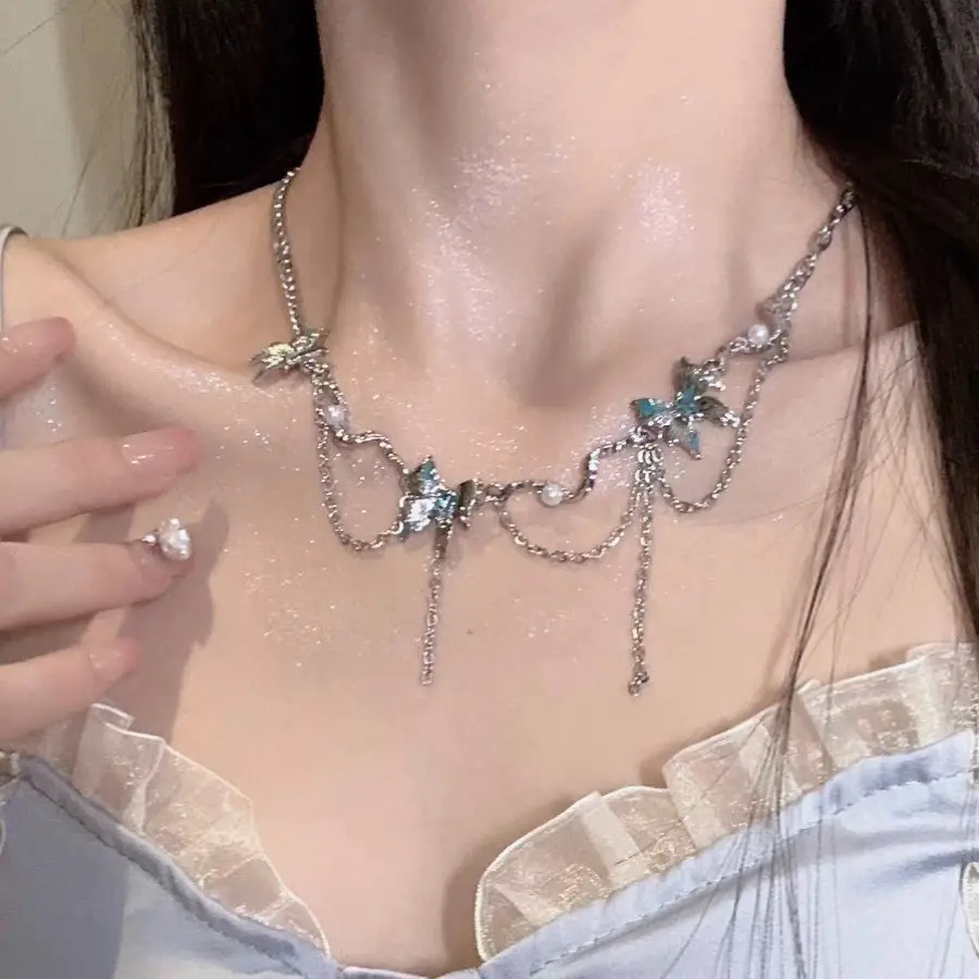 Light Luxury Flower Tassel Necklace Niche Design - Image 7