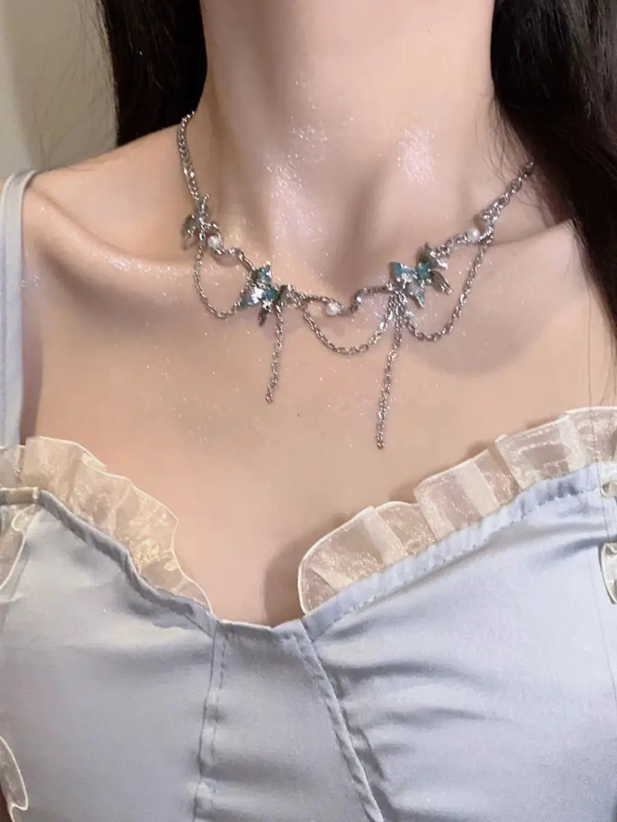 Light Luxury Flower Tassel Necklace Niche Design — feature 6