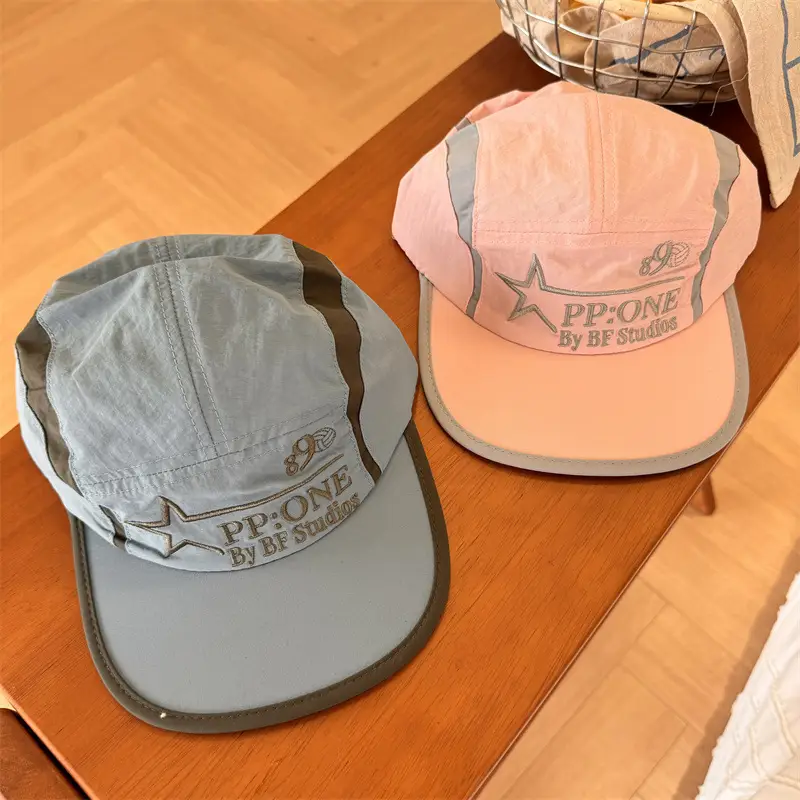 Men Women Summer Thin Baseball Cap Small Black Orange - Image 3