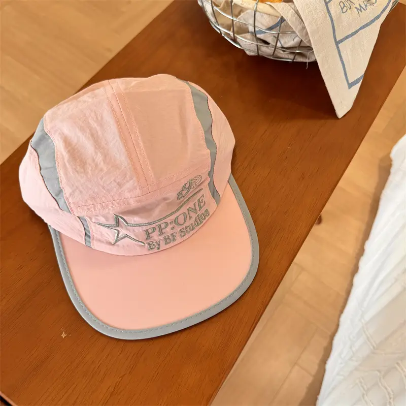 Men Women Summer Thin Baseball Cap Small Black Orange - Image 5