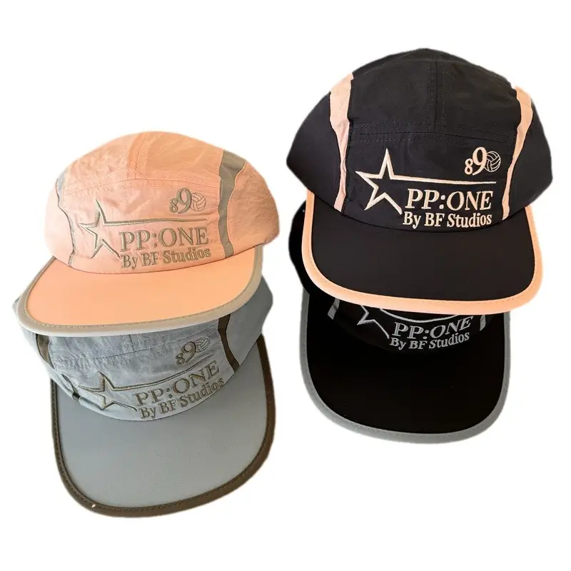 Men Women Summer Thin Baseball Cap Small Black Orange - Image 6