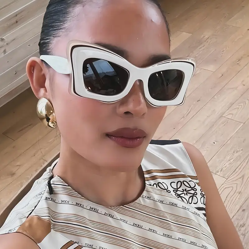 New Fashion Large Frame Sunglasses with UV400 Protection - Image 8