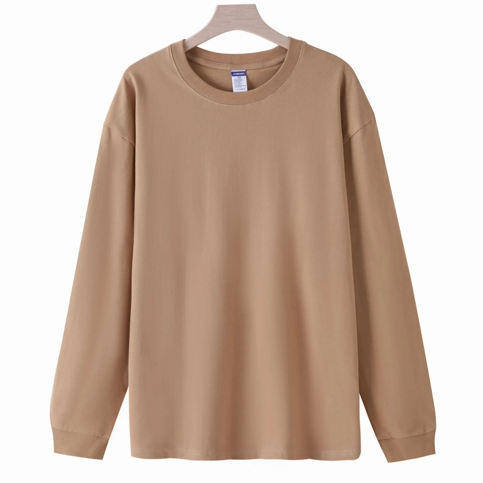 Men's Grey Long Sleeve T-Shirt 260g - Image 2