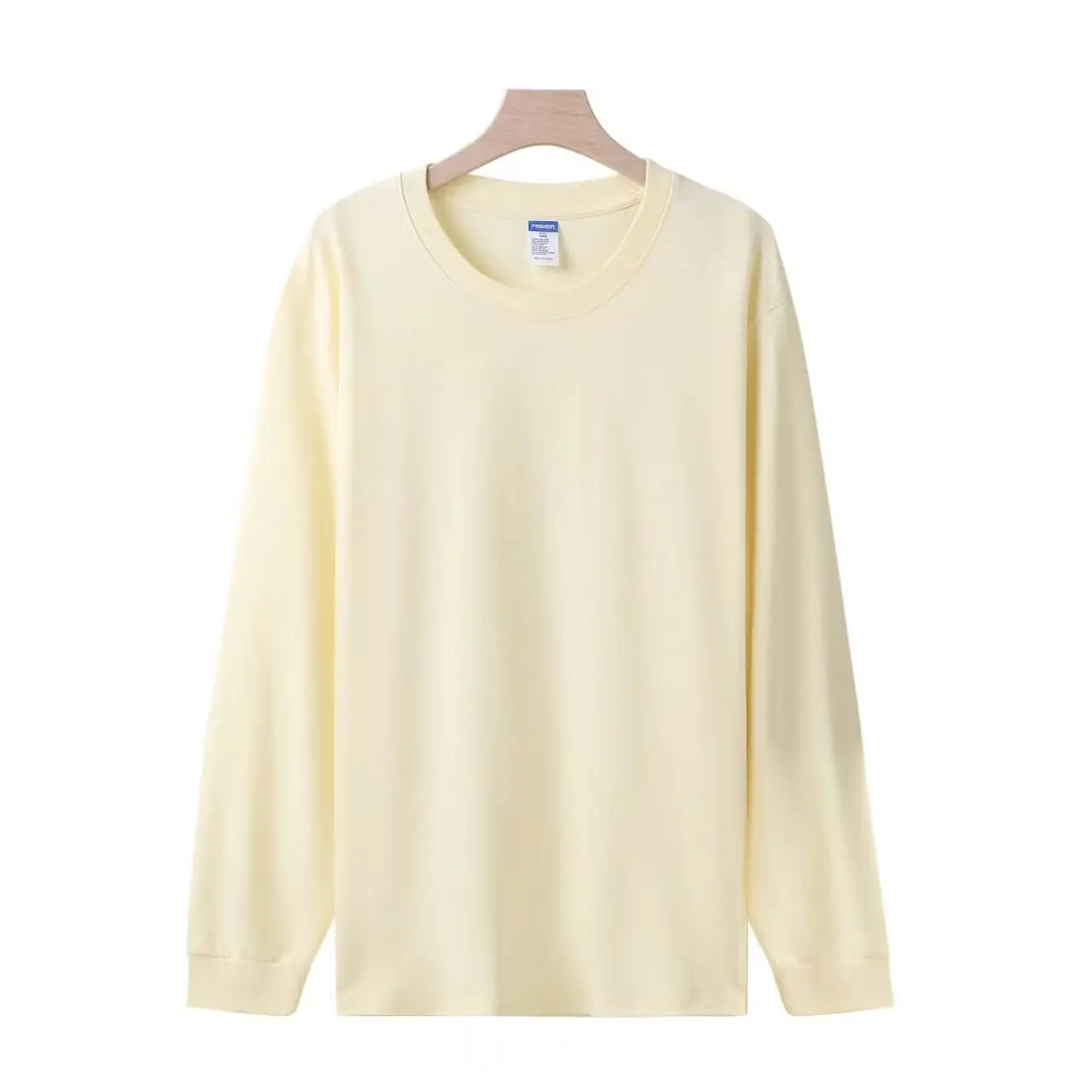 Men's Grey Long Sleeve T-Shirt 260g - Image 8