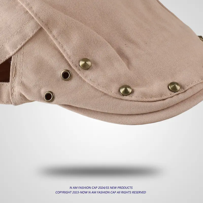 Women Cotton Rivet Hat Spring Summer Sunshade - Image 8