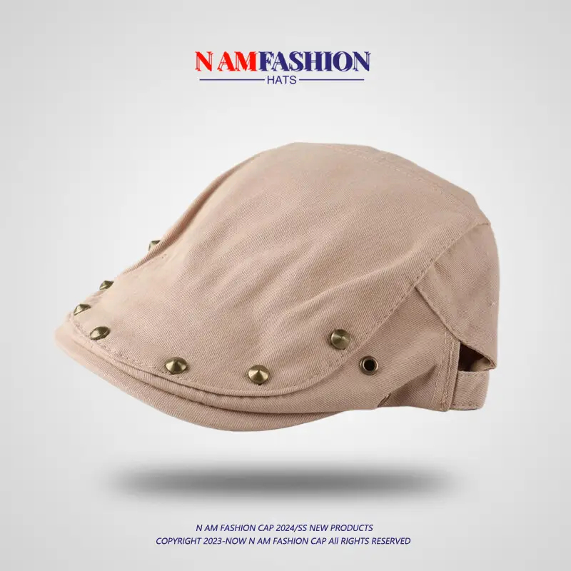 Women Cotton Rivet Hat Spring Summer Sunshade — feature 3