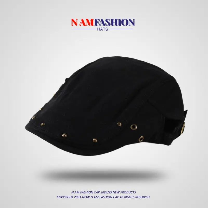 Women Cotton Rivet Hat Spring Summer Sunshade - Image 2