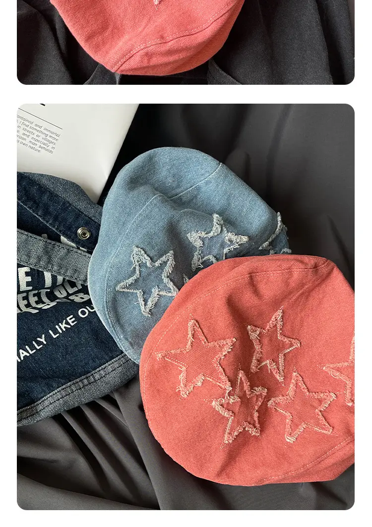 Japanese Style Star Forward Hat for Women Orange — feature 14