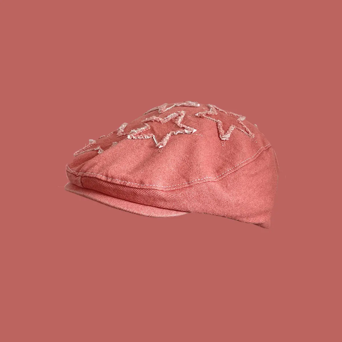 Japanese Style Star Forward Hat for Women Orange - Image 2