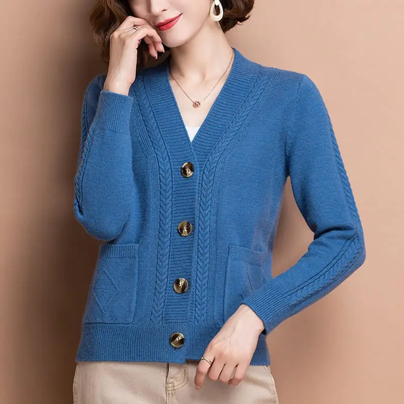 Black Knitted Cardigan for Women Small Size - Image 3