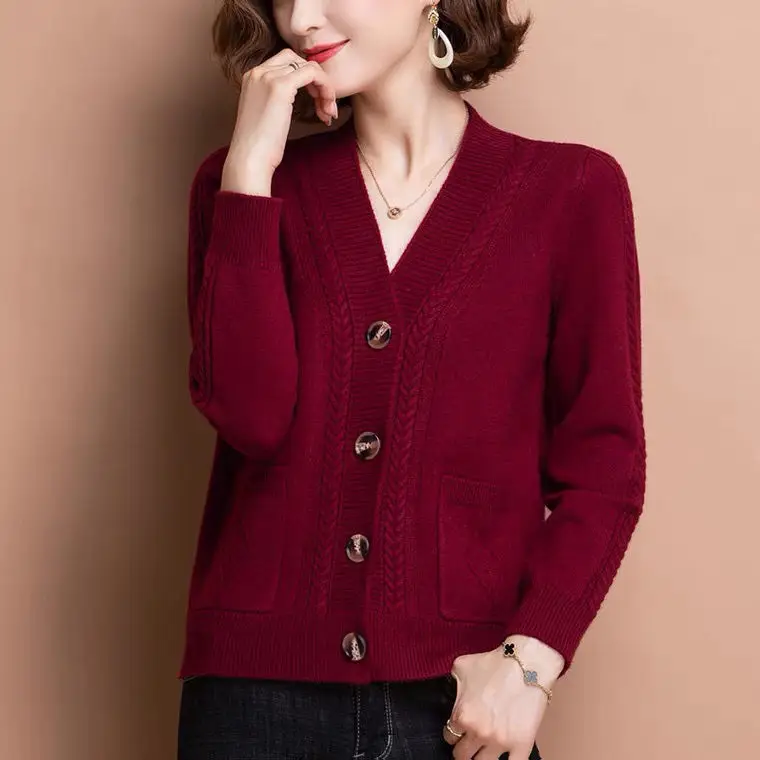 Black Knitted Cardigan for Women Small Size - Image 4