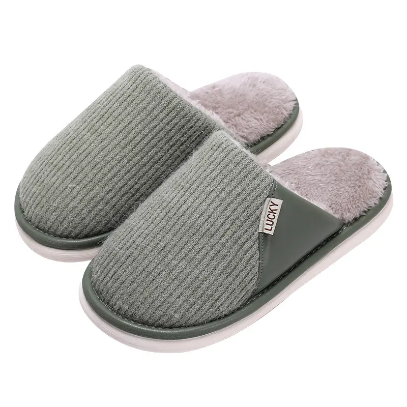 Jialiya Cotton Warm Slippers for Men Women Autumn Winter