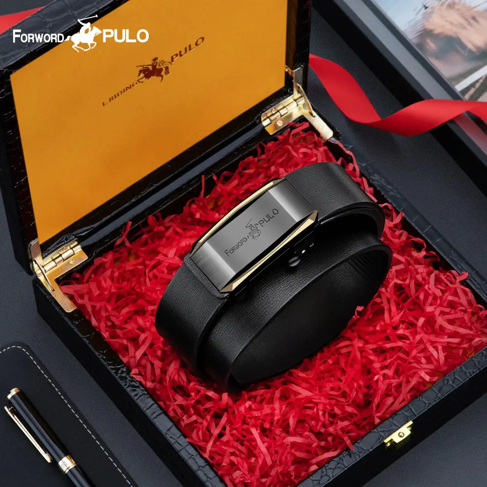 Men's Luxury Leather Belt with Automatic Buckle - Image 7