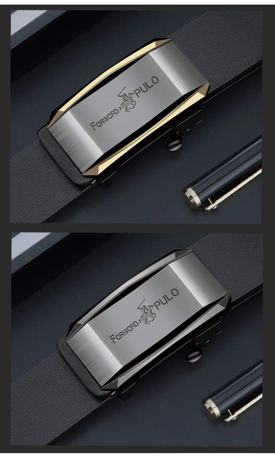 Men's Luxury Leather Belt with Automatic Buckle — feature 10