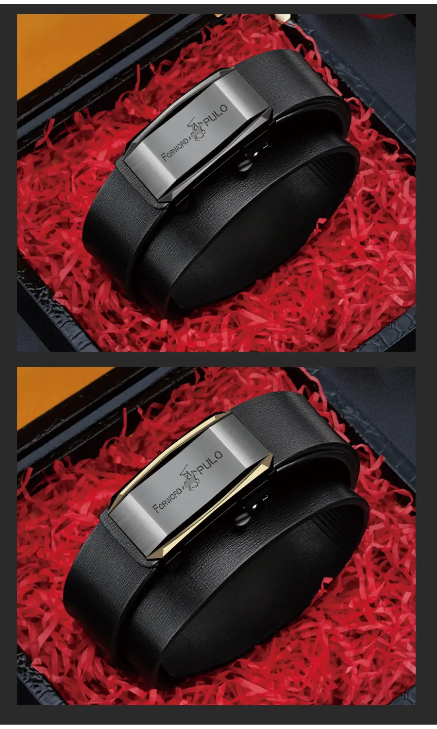 Men's Luxury Leather Belt with Automatic Buckle — feature 11