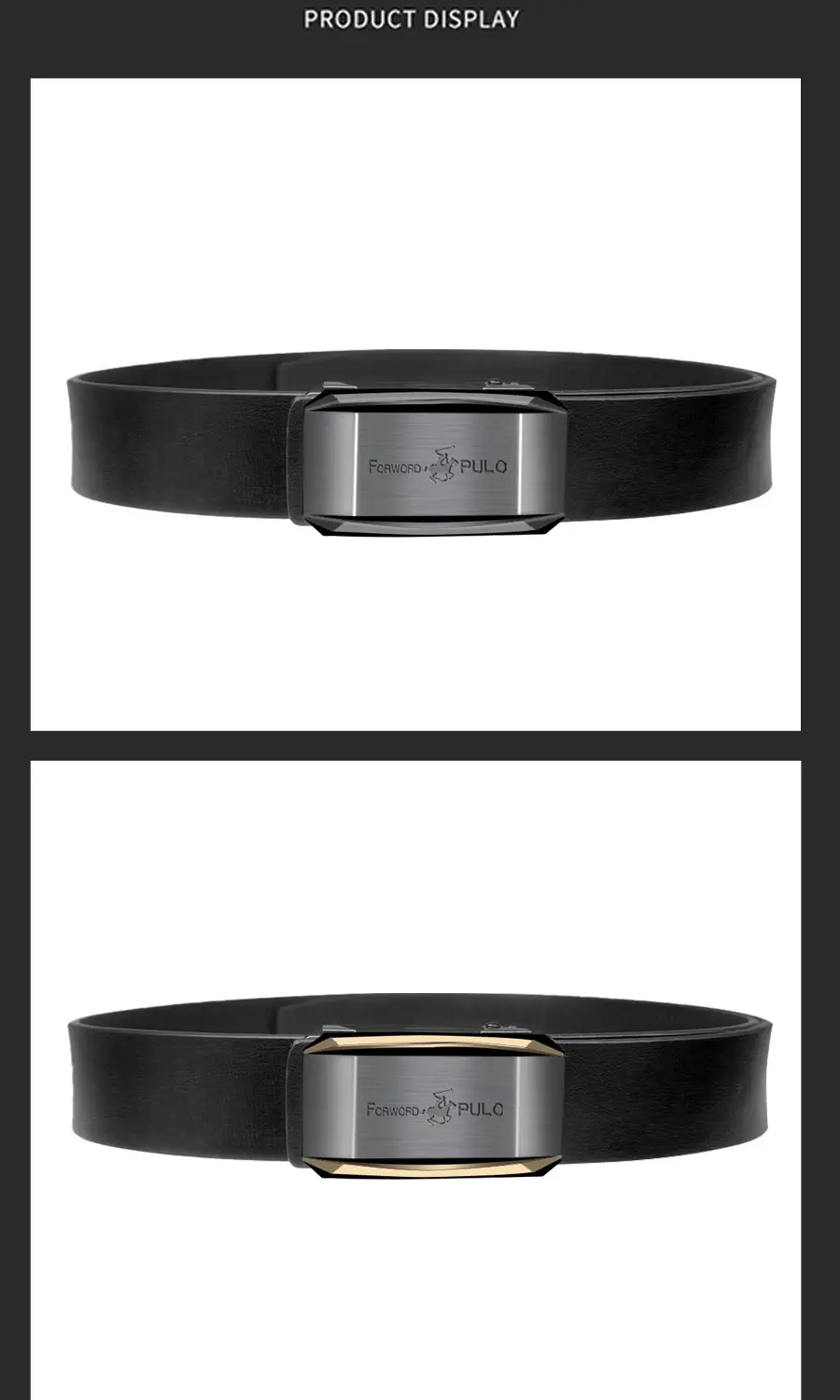 Men's Luxury Leather Belt with Automatic Buckle — feature 9