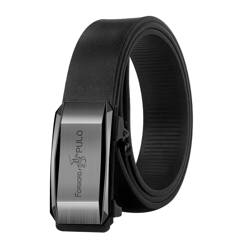 Men's Luxury Leather Belt with Automatic Buckle - Image 2