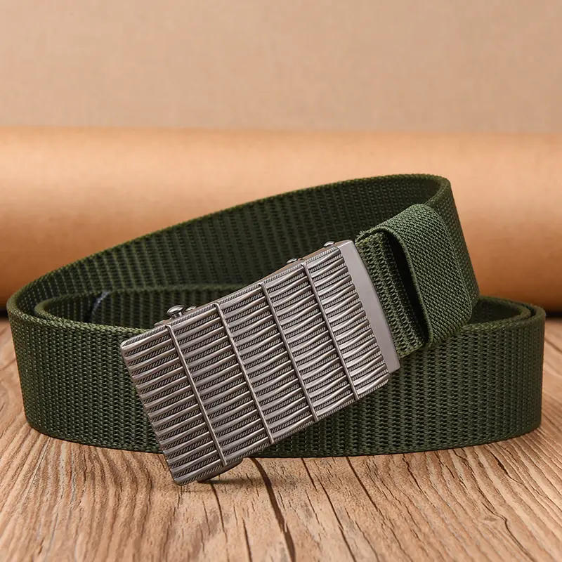 Black Tactical Belt with Automatic Buckle Nylon - Image 3