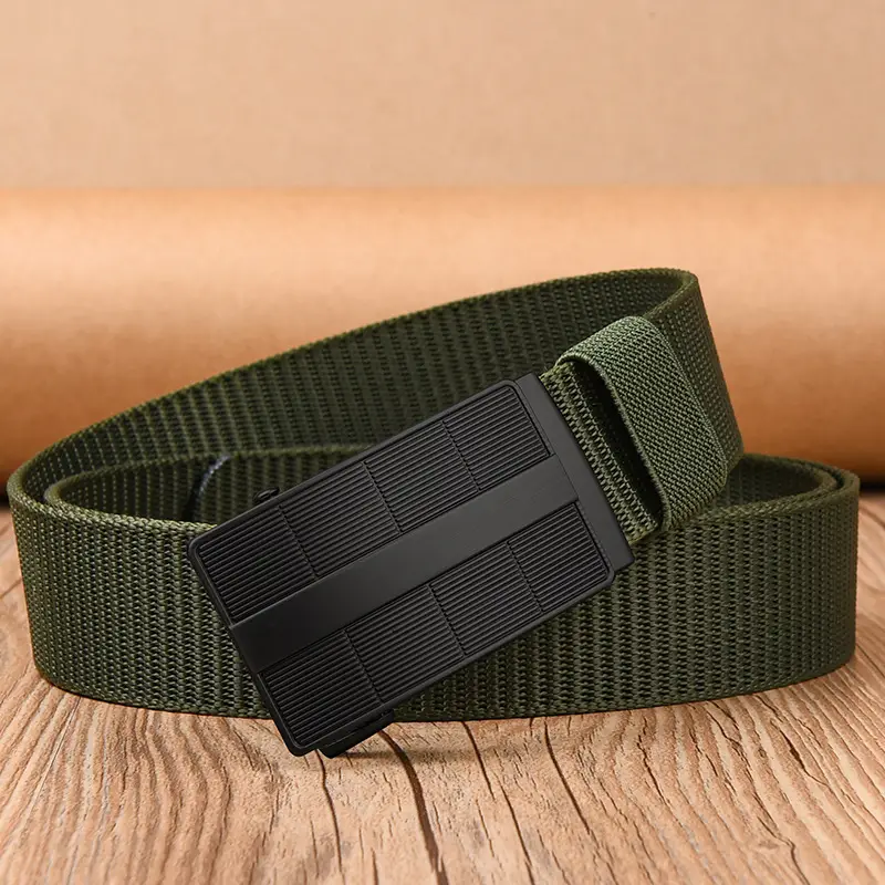 Black Tactical Belt with Automatic Buckle Nylon - Image 33