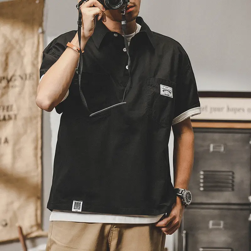 Men's Short Sleeve T-Shirt Brown 2025 Summer - Image 5