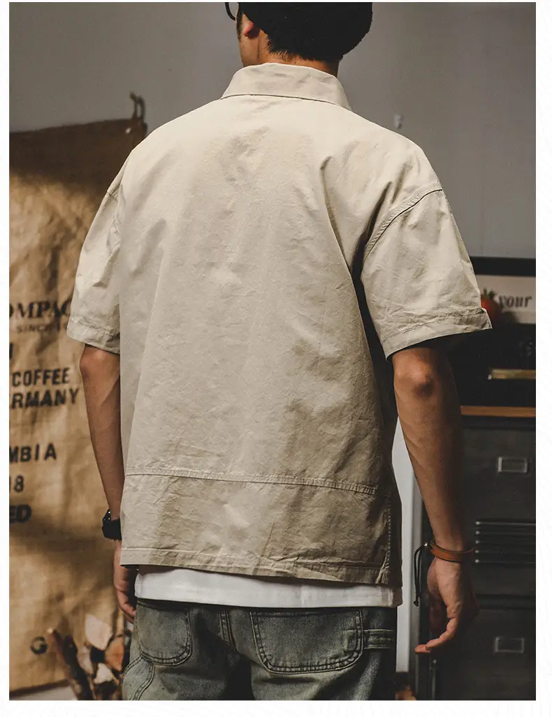 Men's Short Sleeve T-Shirt Brown 2025 Summer — feature 14