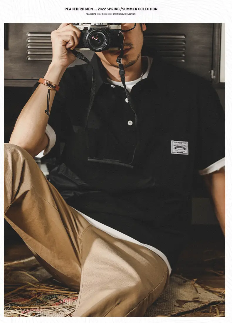 Men's Short Sleeve T-Shirt Brown 2025 Summer — feature 19
