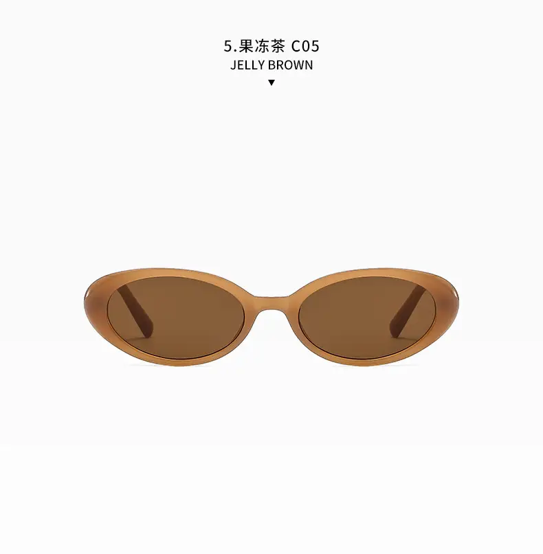 Green Retro Oval Sunglasses for Women — feature 19