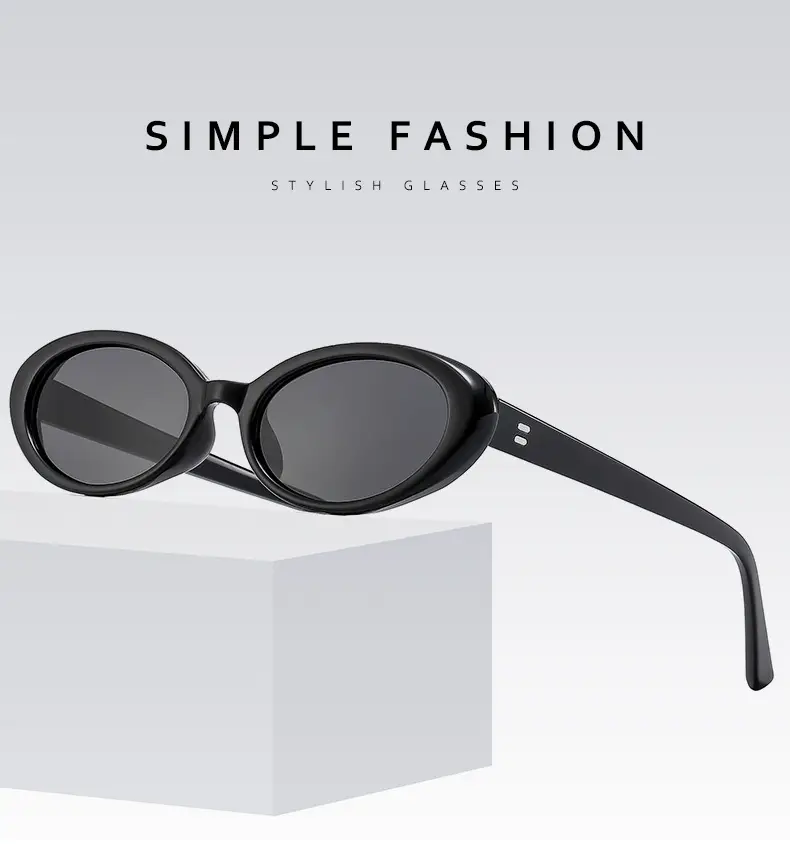 Green Retro Oval Sunglasses for Women — feature 2