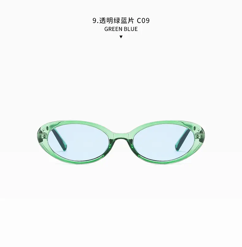 Green Retro Oval Sunglasses for Women — feature 27