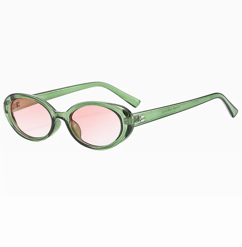 Green Retro Oval Sunglasses for Women — feature 30