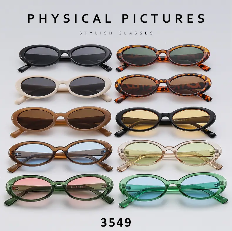 Green Retro Oval Sunglasses for Women — feature 5