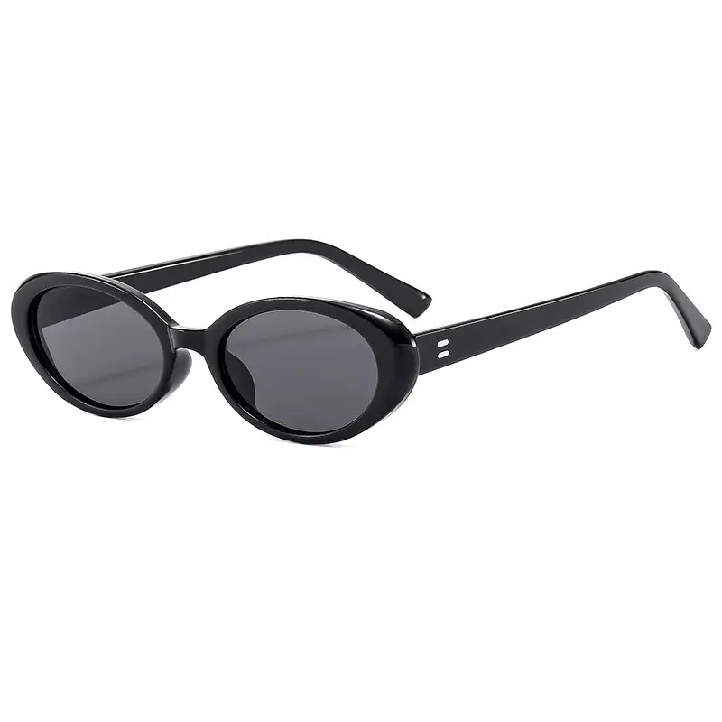 Green Retro Oval Sunglasses for Women