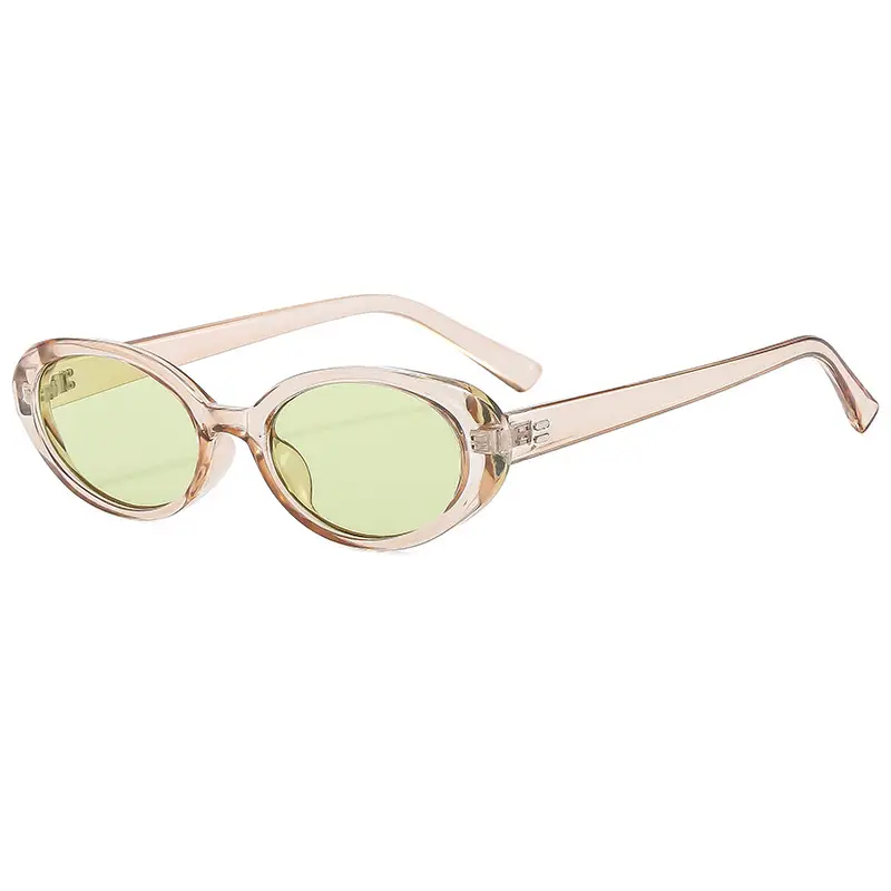 Green Retro Oval Sunglasses for Women - Image 7
