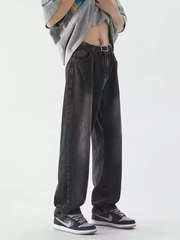 Men's Washed Jeans American Style Straight Summer Casual Long Pants - Image 28