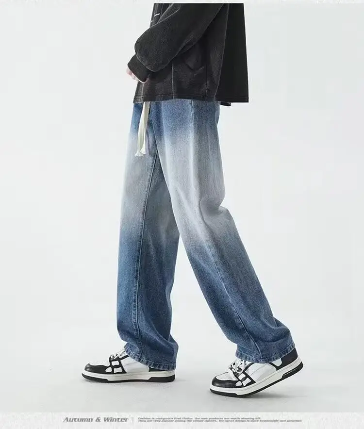 Men's Washed Jeans American Style Straight Summer Casual Long Pants β feature 10