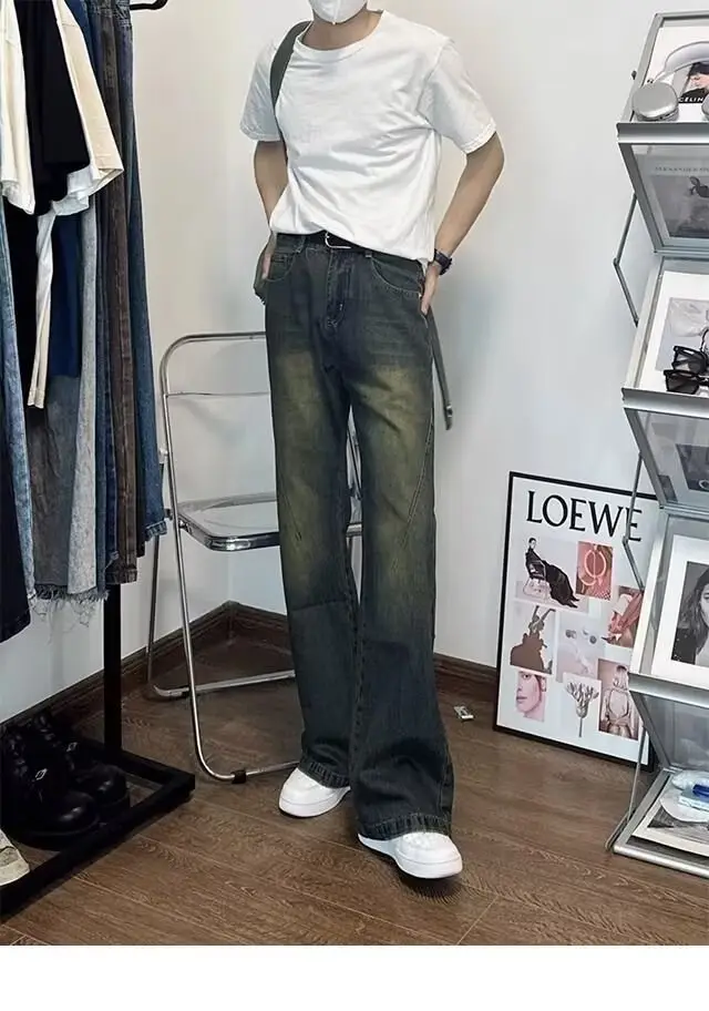 Men's Washed Jeans American Style Straight Summer Casual Long Pants β feature 15