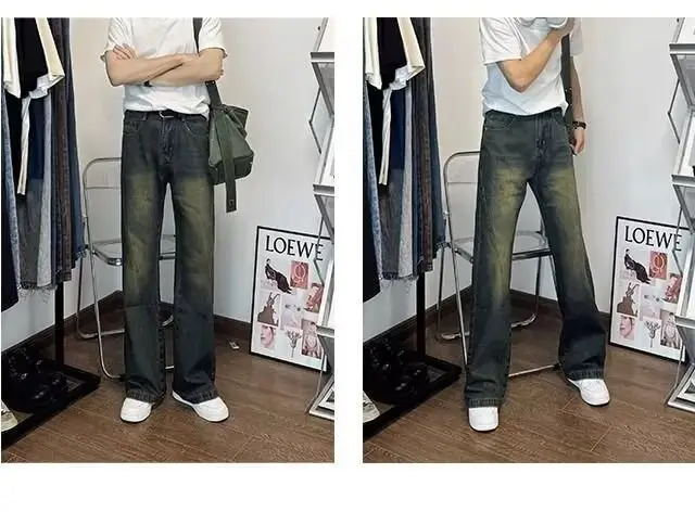 Men's Washed Jeans American Style Straight Summer Casual Long Pants β feature 16