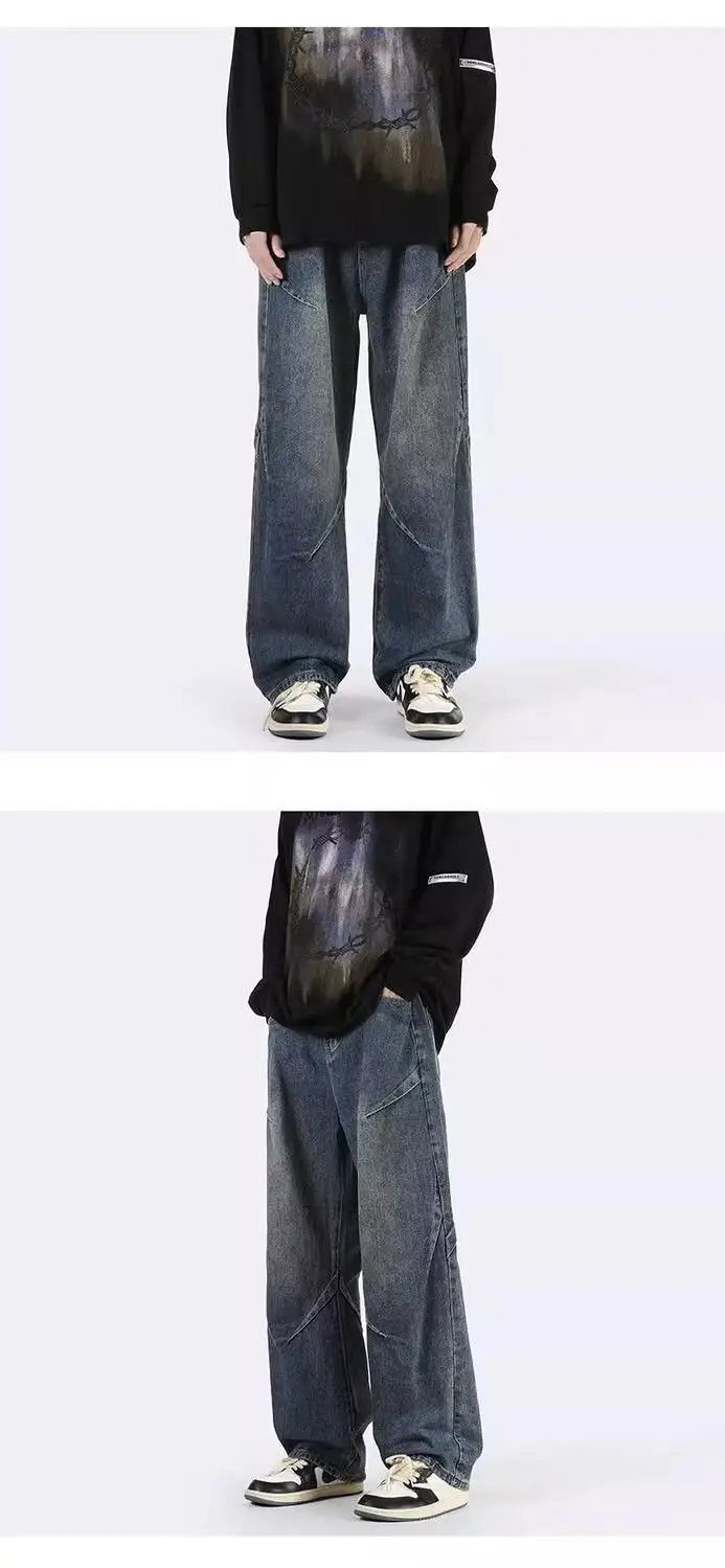 Men's Washed Jeans American Style Straight Summer Casual Long Pants β feature 3