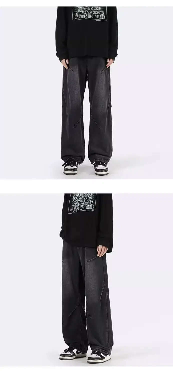 Men's Washed Jeans American Style Straight Summer Casual Long Pants β feature 4