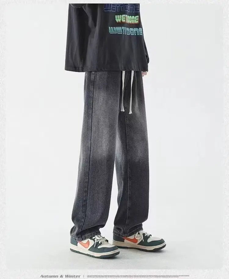 Men's Washed Jeans American Style Straight Summer Casual Long Pants β feature 6