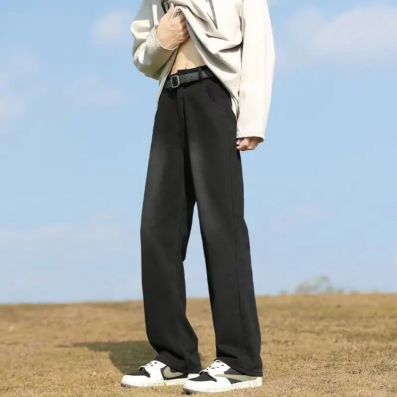 Men's Washed Jeans American Style Straight Summer Casual Long Pants - Image 10