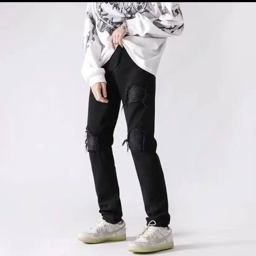 Men's Washed Jeans American Style Straight Summer Casual Long Pants - Image 11