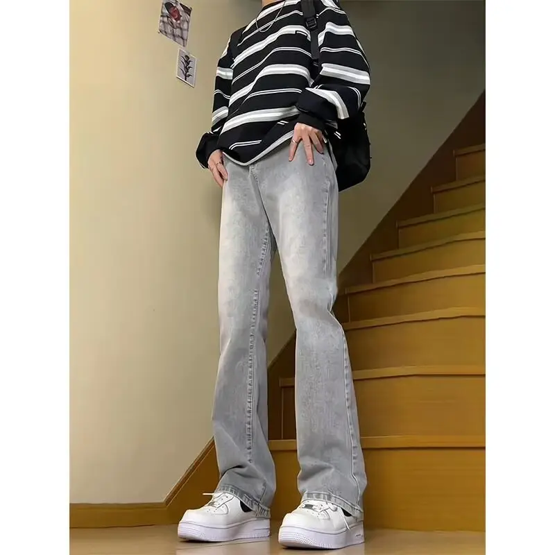 Men's Washed Jeans American Style Straight Summer Casual Long Pants - Image 12